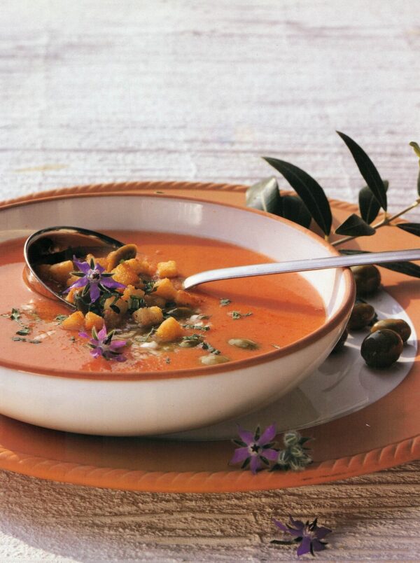 Animal-Friendly Cookbook: Vegan Herb and Olive Gazpacho - Best with our Tomato Cocktail