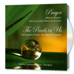 A drop of water and the titles of 2 Prayer Meditation Contemplations - Pearls in Us and Prayer