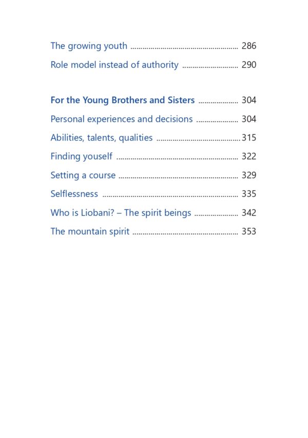 Book - Liobani: I Advise - Do You Accept? (Table of Contents No 6)