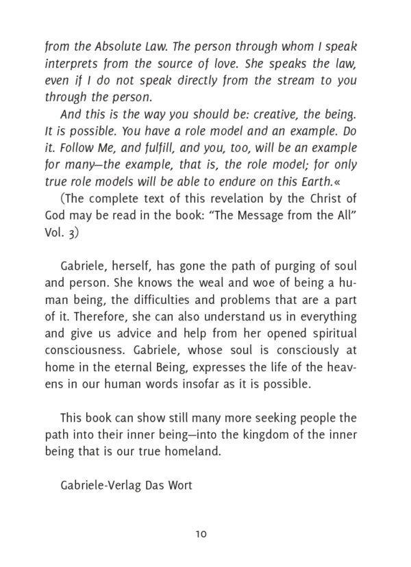 Sample Page from The Great Cosmic Teachings of Jesus of Nazareth, To His Apostles and Disciples Who Could Understand Them, with Explanations by Gabriele. Cosmic Wisdom and Ancient Prophecy, the True Prophecy Today. The Spiritual Laws of the Universe, Explained by Christ Himself.