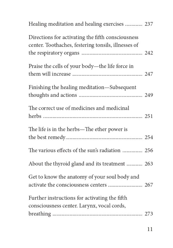 Energy Field of Spirit! - Recognize and Heal Yourself (Softbound) Table of Contents